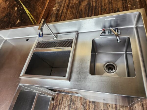 SS Corner Work Table w/ Sink Station - Image 4