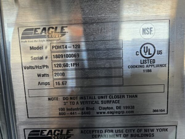 Eagle 4-Well Steam Table PDHT4-120 - Image 6