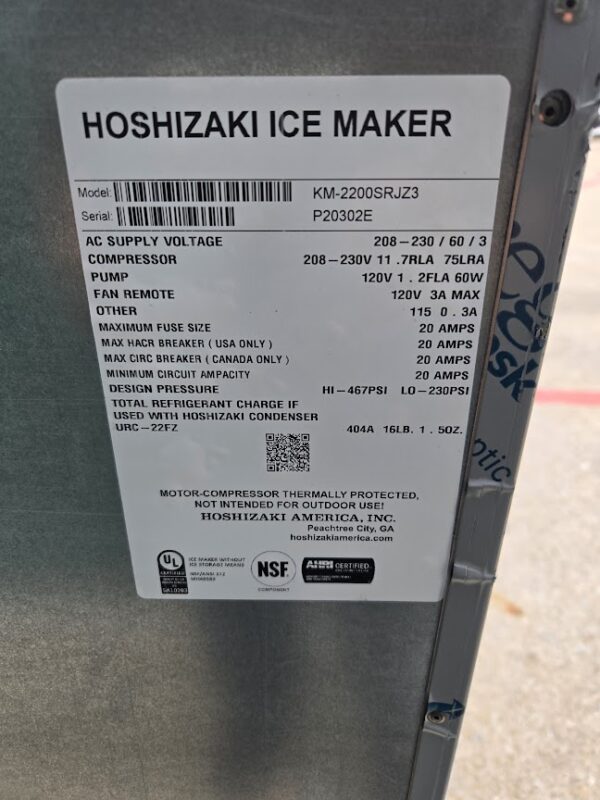 Hoshizaki Ice Machine w/ Bin Included - Image 9