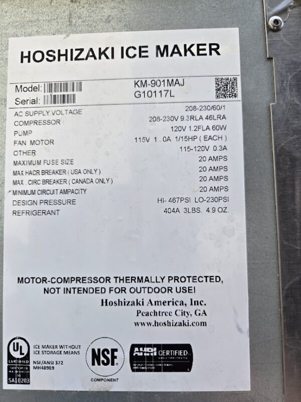 Hoshizaki Ice Machine KM-901MAJ - Image 6