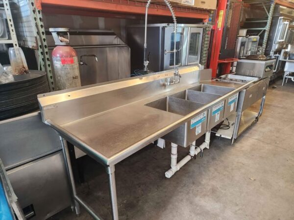 3 Compartment Dishwasher Sink - Image 3
