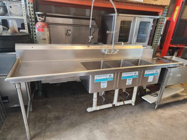 3 Compartment Dishwasher Sink