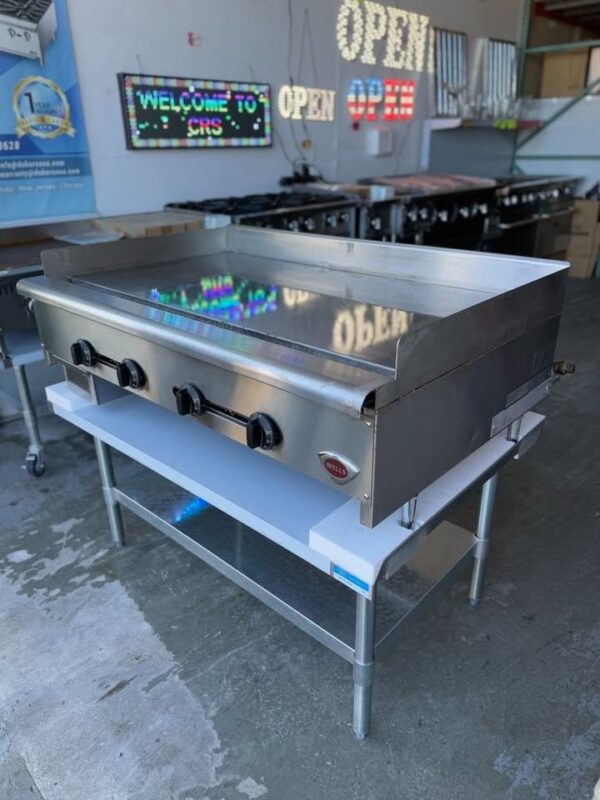 SET GRIDDLE 48" THERMOSTAT ( PLANCHA DE 48" CON TERMOSTATO) Wells HDTG-4830G - Image 3