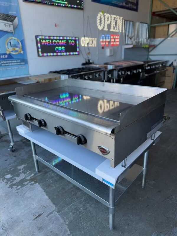 SET GRIDDLE 48" THERMOSTAT ( PLANCHA DE 48" CON TERMOSTATO) Wells HDTG-4830G - Image 5