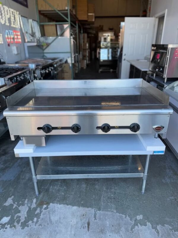 SET GRIDDLE 48" THERMOSTAT ( PLANCHA DE 48" CON TERMOSTATO) Wells HDTG-4830G - Image 2