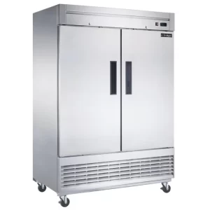 New Dukers 2-Door SS Refrigerator Cooler Bottom Mount D55R