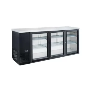 New Dukers 72" Bar Back and Beverage Cooler (Sliding Doors) Cooler Refrigerator DBB72-S3