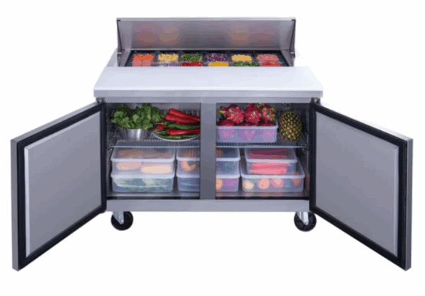 New Dukers 48" Regular Top Prep Table DSP48-12-S2 - Image 3
