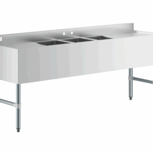 New 72" 3 Compartment Bar Sink