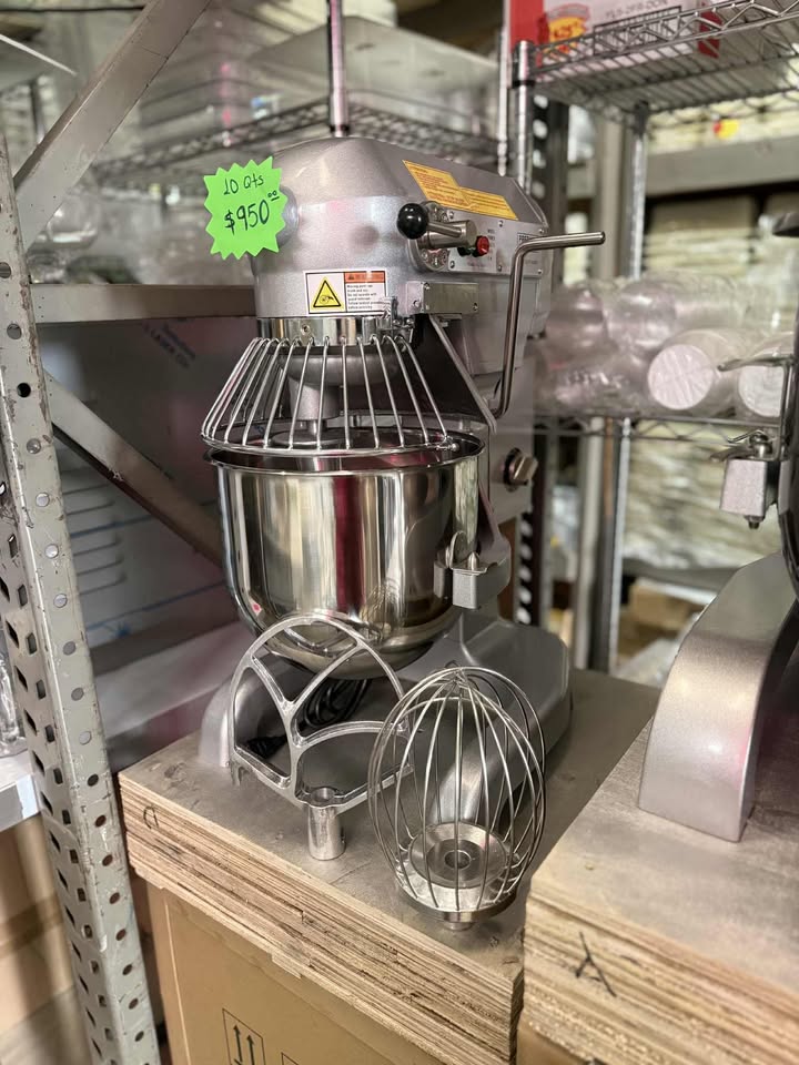 10 Qt. Heavy Duty Gear Driven Planetary Mixer with Timer NEW, Batidora de 10QTS NUEVA