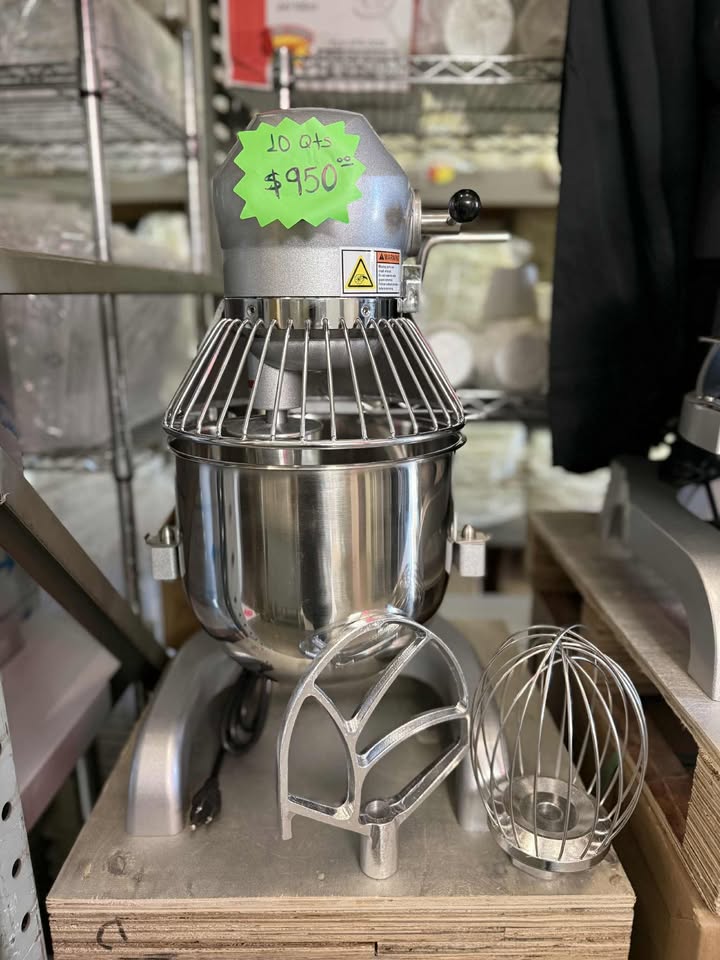 10 Qt. Heavy Duty Gear Driven Planetary Mixer with Timer NEW, Batidora de 10QTS NUEVA - Image 2