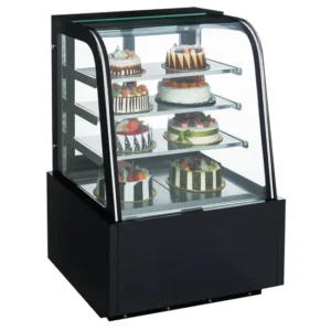 Dukers Curved Glass 36" Cake Showcase DDM36R-CB, Vitrina Fria de 36" Refrigerador