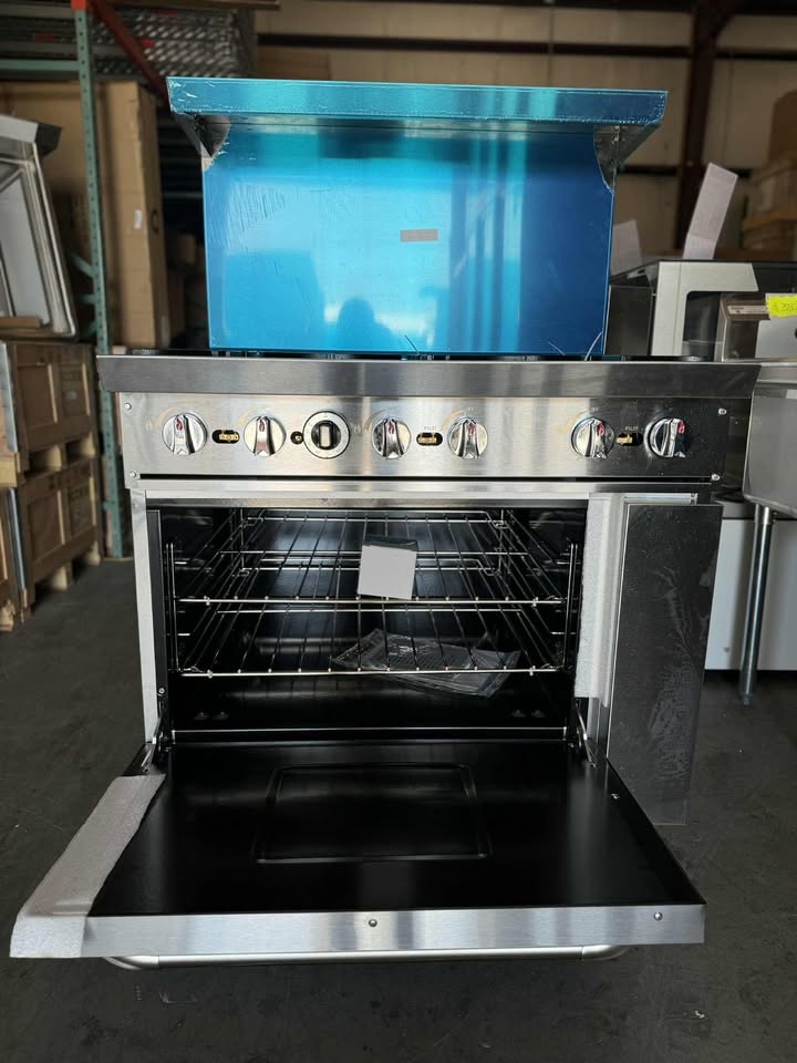 Dukers 36" Gas Range with Six (6) Open Burners DCR36-6B, Estufa de 6 Quemadores - Image 5