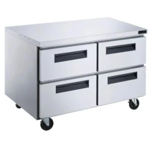 DUC60R-D4 4-Drawer 60" Undercounter Commercial Refrigerator in Stainless Steel, Refrigerador de Mesa 60"