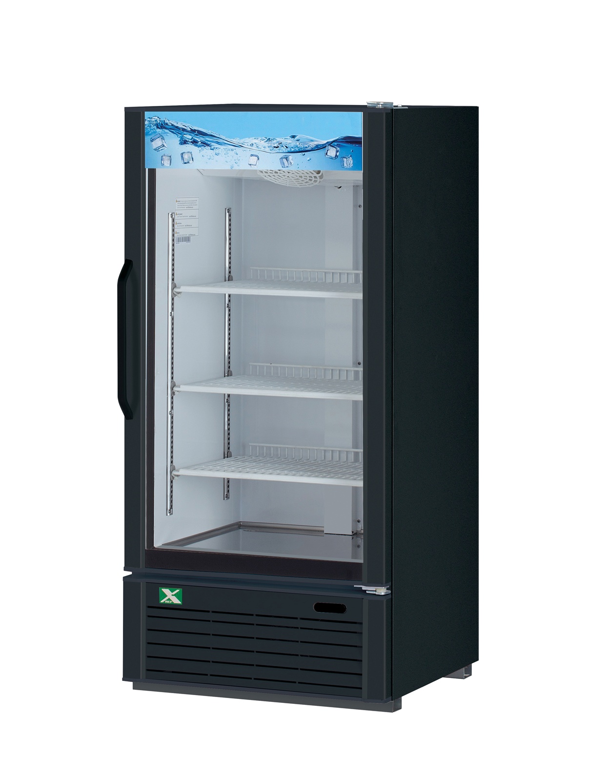 RefrigerationX 1 Door Glass Door Merchandiser 55" Height- Black XGM-10B-N6, Refrigerador de Bebidas