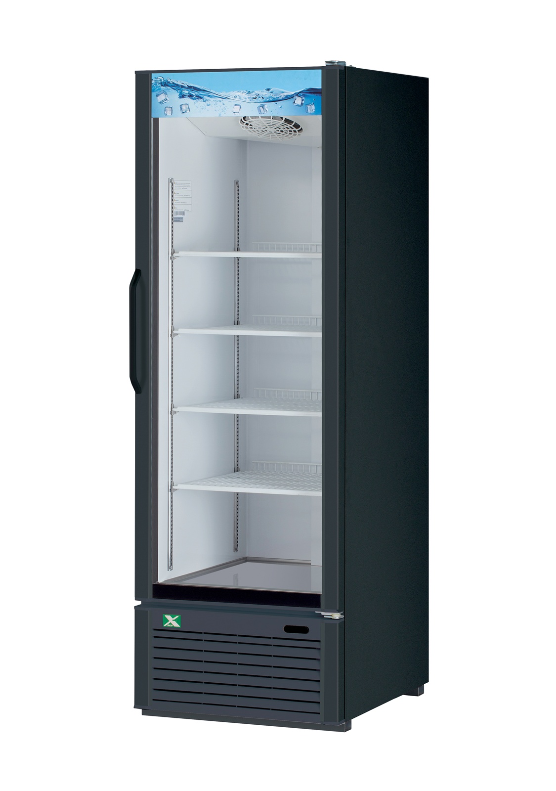 RefrigerationX 1 Door Glass Door Merchandiser- Black XGM-23B-N6 78" Height, Refrigerador de Bebidas