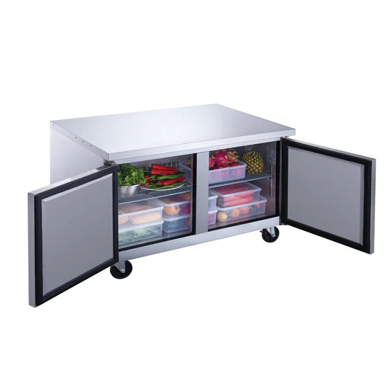 Dukers 2-Door 60" Undercounter Commercial Refrigerator in Stainless Steel DUC60R, Refrigerador de 60" - Image 4