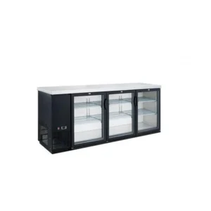 Dukers 3 Door Bar and Beverage Cooler (Hinge Doors) DBB72-H3, Refrigerador de Bar de 72"