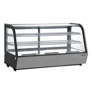 48" Refrigerated Curved Glass Countertop Display Case MDC261, Vitrina Fria de 48"